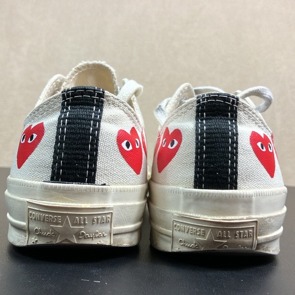 Converse x Comme Des Garçons Play Chuck 70 Sneaker Shoes Unisex M 6 / W 8 - Picture 8 of 13